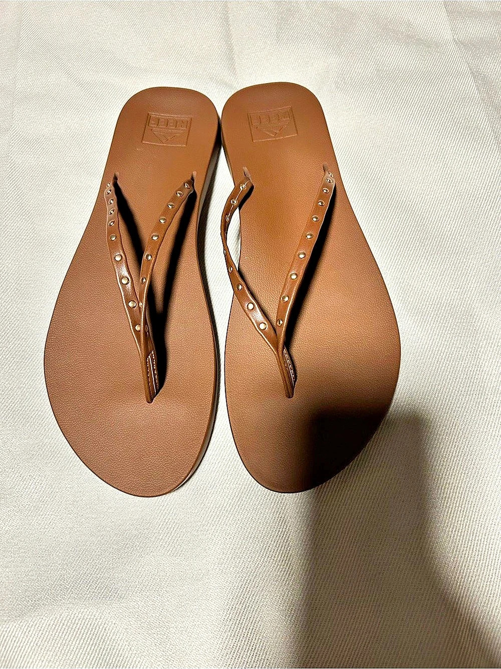 Reef Women's Studded Flip Flop Sandals Brown US 9